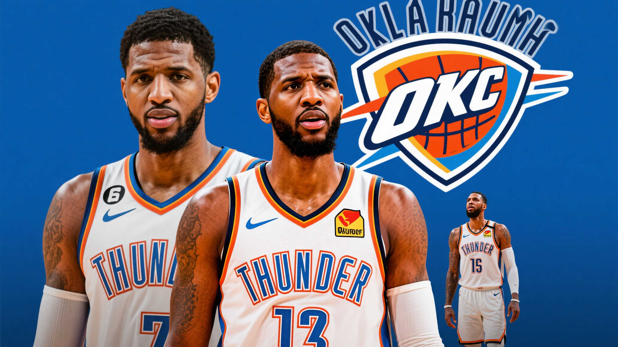 美媒发布保罗-乔治恶搞图：送给雷霆的“特别献礼”！